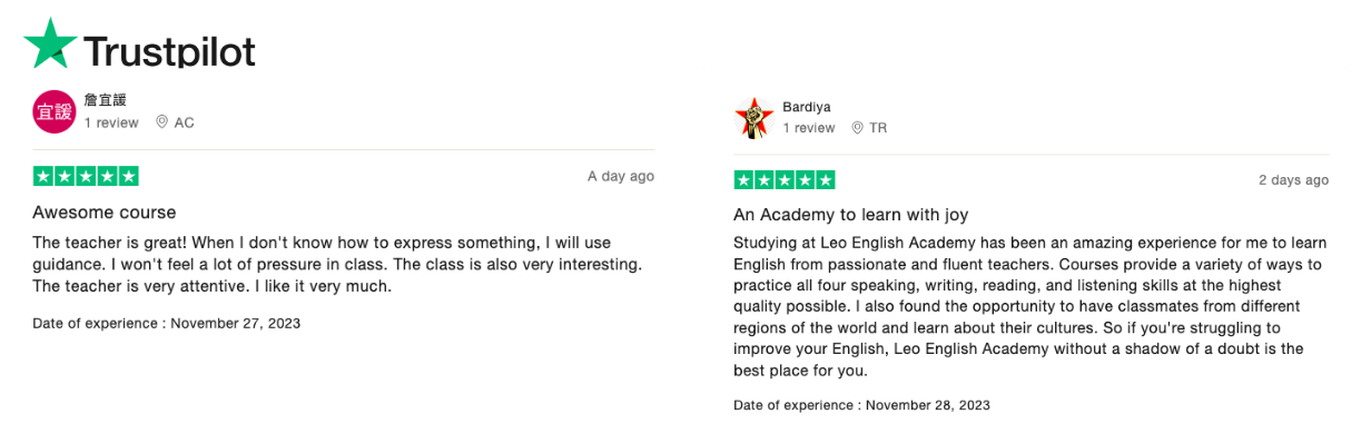 LEO English Review Image